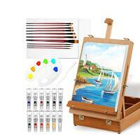 Без бренда «Набор подарочный «Две картинки» 27 предметов: этюдник 35 см из бука, краски акрил 12x12 мл, 2 холста 22x30 на мдф, 10 кистей, мастихин, палитра» в Нижнем Тагиле в интернет-магазине Без бренда «Набор подарочный «Две картинки» 27 предметов: этюдник 35 см из бука, краски акрил 12x12 мл, 2 холста 22x30 на мдф, 10 кистей, мастихин, палитра» в Нижнем Тагиле