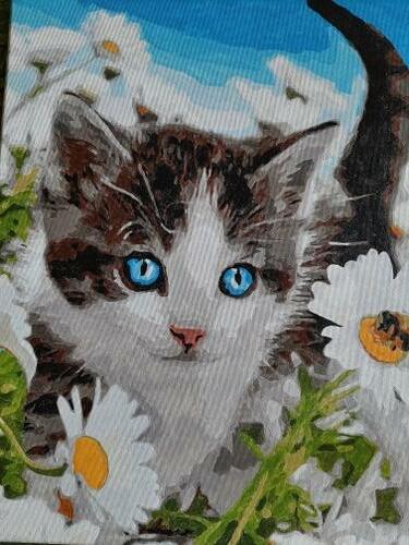 Фотографии готовых работ картин по номерам и алмазной мозаики