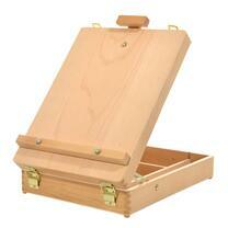 Без бренда «Коробка 6 шт.: Мольберт Две картинки этюдный ящик, настольный, хлопушка 55 см» в Нижнем Тагиле