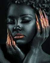 Без бренда «Коробка 20 шт: Портрет с золотыми ногтями» в Нижнем Тагиле