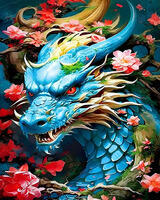 Без бренда «Коробка 20 шт: Бирюзовый дракон среди цветов» в Нижнем Тагиле