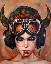 Без бренда «Девушка в шлеме с сигаретой» в Нижнем Тагиле в интернет-магазине  Без бренда «Девушка в шлеме с сигаретой» в Нижнем Тагиле