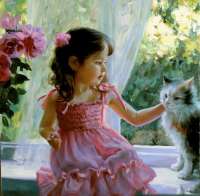 Без бренда «Девочка с кошкой на подоконнике» в Нижнем Тагиле в интернет-магазине  Без бренда «Девочка с кошкой на подоконнике» в Нижнем Тагиле