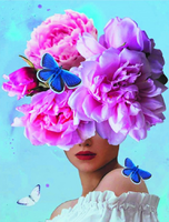 Без бренда «Девушка с большими цветами на голове» в Нижнем Тагиле в интернет-магазине  Без бренда «Девушка с большими цветами на голове» в Нижнем Тагиле