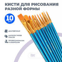 Без бренда «Коробка 250 шт.: Кисти для рисования набор (10 шт)» в Нижнем Тагиле