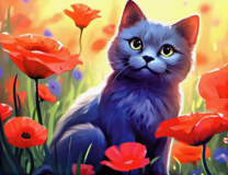 Без бренда «Серый котик и маки» в Нижнем Тагиле в интернет-магазине  Без бренда «Серый котик и маки» в Нижнем Тагиле