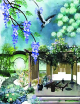 Без бренда «Сад с беседкой, цветами и птицей» в Нижнем Тагиле в интернет-магазине  Без бренда «Сад с беседкой, цветами и птицей» в Нижнем Тагиле