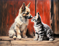 Без бренда «Знакомство котенка и щенка» в Нижнем Тагиле в интернет-магазине  Без бренда «Знакомство котенка и щенка» в Нижнем Тагиле