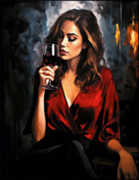 Без бренда «Девушка в красном платье с бокалом вина» в Нижнем Тагиле в интернет-магазине  Без бренда «Девушка в красном платье с бокалом вина» в Нижнем Тагиле